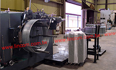 Concertina razor blade making machine, continuously profiling as per setting loops number and diameter.